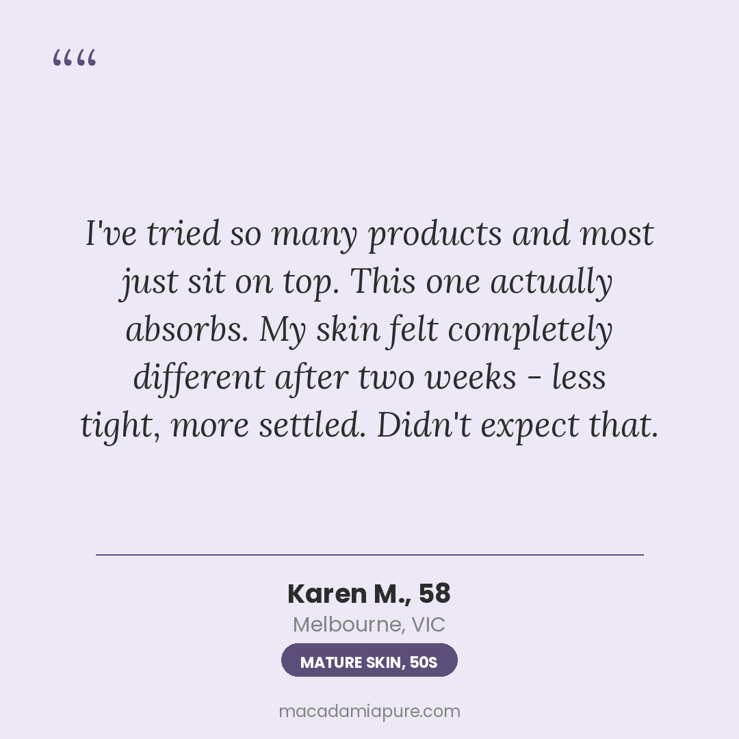 Karen M., 58 - Mature skin